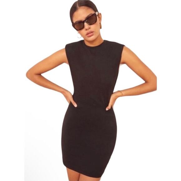 Reformation Rumi Black Dress Size Medium - New Without Tags Kendall Jenner Dress - Picture 3 of 15